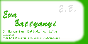 eva battyanyi business card